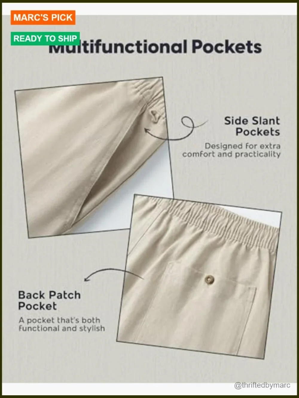 Men's Linen Shorts 5/7 Inch Elastic Waist Drawstring Beach Shorts with Pockets